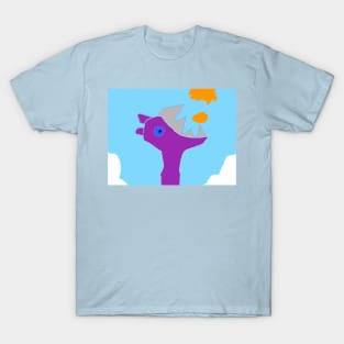 Hippo Eating Pumpkin in the Sky T-Shirt